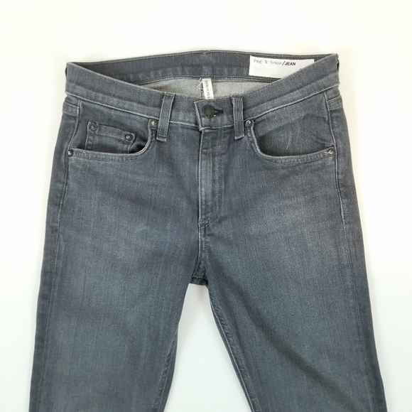 Rag & Bone 9 Inch Skinny gray denim skinny jeans - Picture 3 of 7